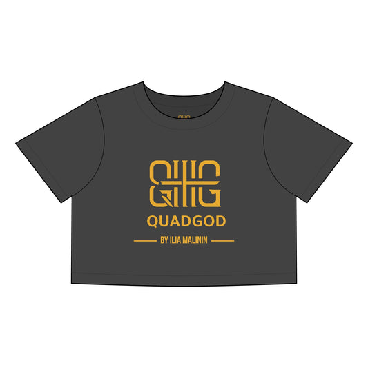 QuadGod-Ilia Malinin Women's Heavy Faded Crop Tee
