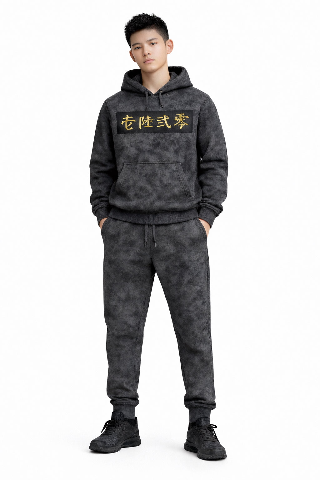 QuadGod-Ilia Malinin Youth Sportswear Set – White or Dark Gray Marble